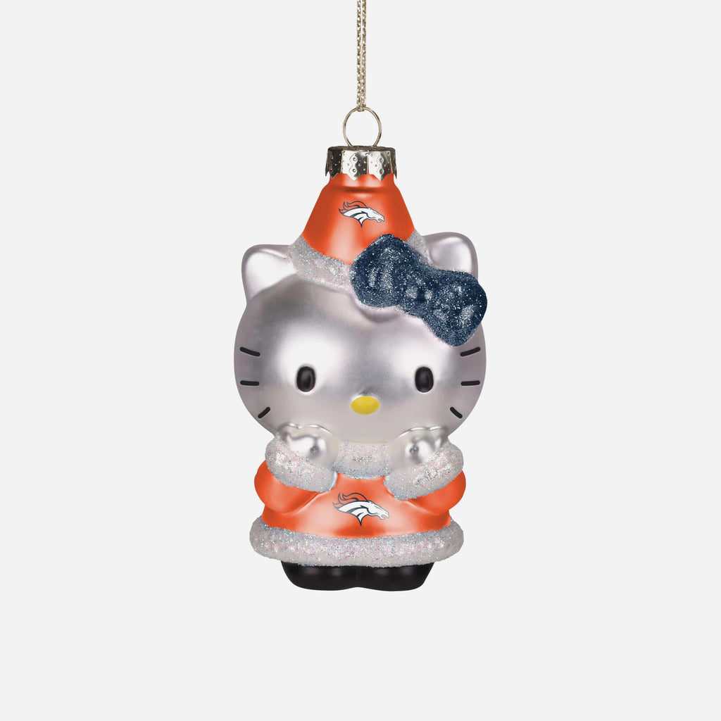 Denver Broncos Hello Kitty® Glitter Ornament FOCO - FOCO.com
