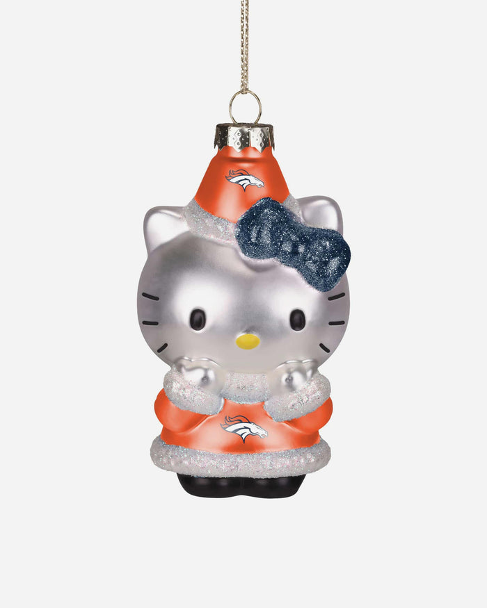 Denver Broncos Hello Kitty® Glitter Ornament FOCO - FOCO.com
