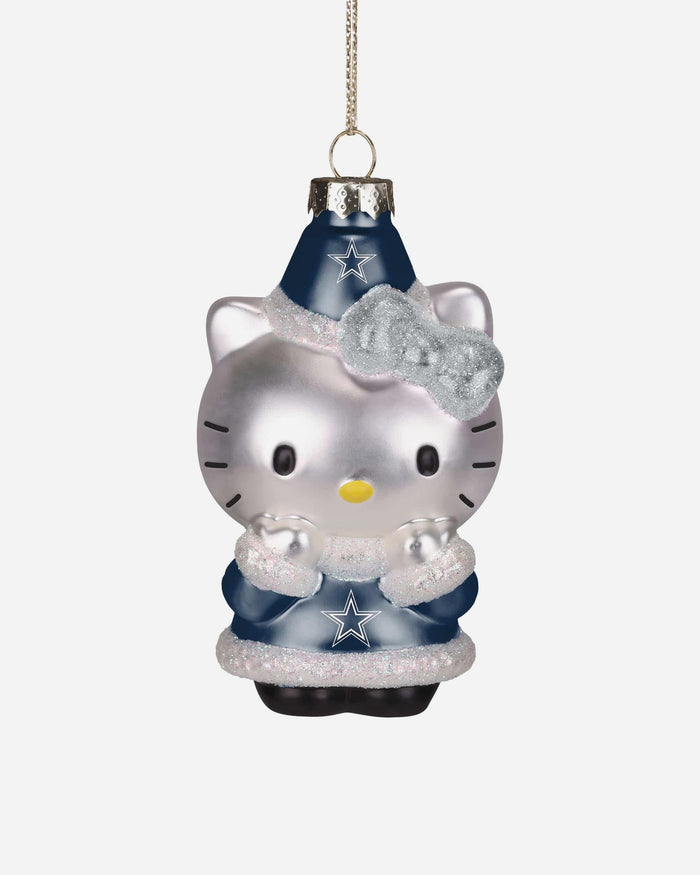 Dallas Cowboys Hello Kitty® Glitter Ornament FOCO - FOCO.com