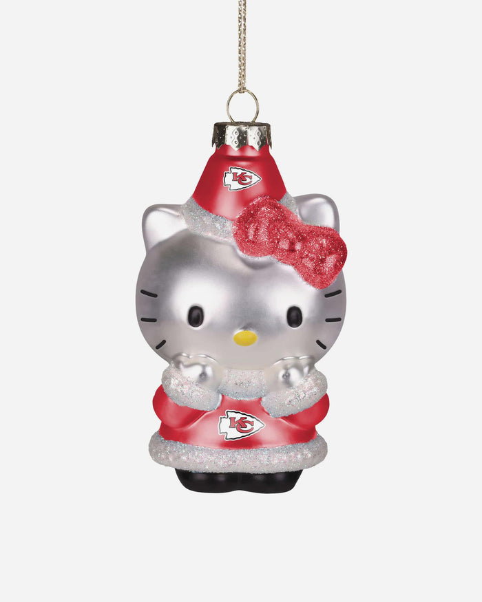Kansas City Chiefs Hello Kitty® Glitter Ornament FOCO - FOCO.com