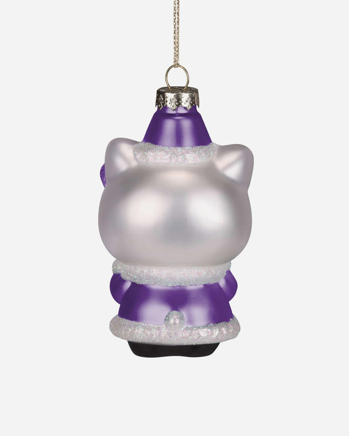 Minnesota Vikings Hello Kitty® Glitter Ornament FOCO - FOCO.com