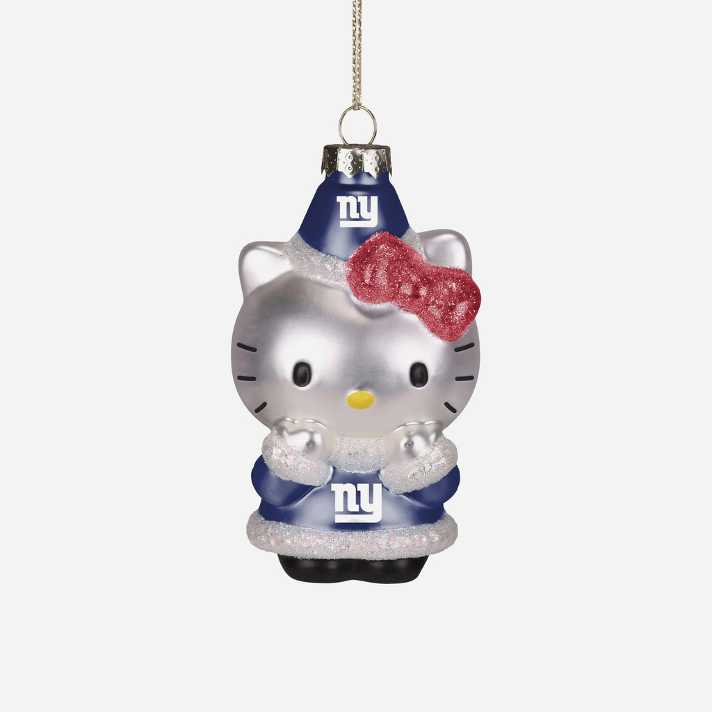 New York Giants Hello Kitty® Glitter Ornament FOCO - FOCO.com