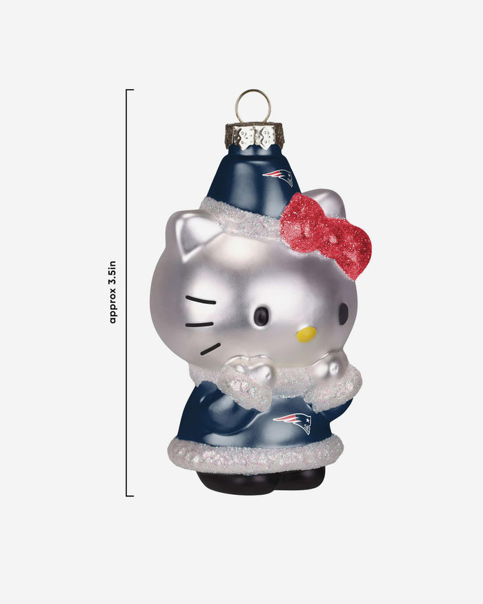 New England Patriots Hello Kitty® Glitter Ornament FOCO - FOCO.com