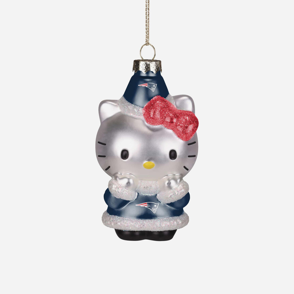 New England Patriots Hello Kitty® Glitter Ornament FOCO - FOCO.com