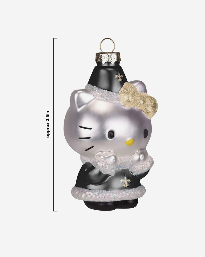 New Orleans Saints Hello Kitty® Glitter Ornament FOCO - FOCO.com