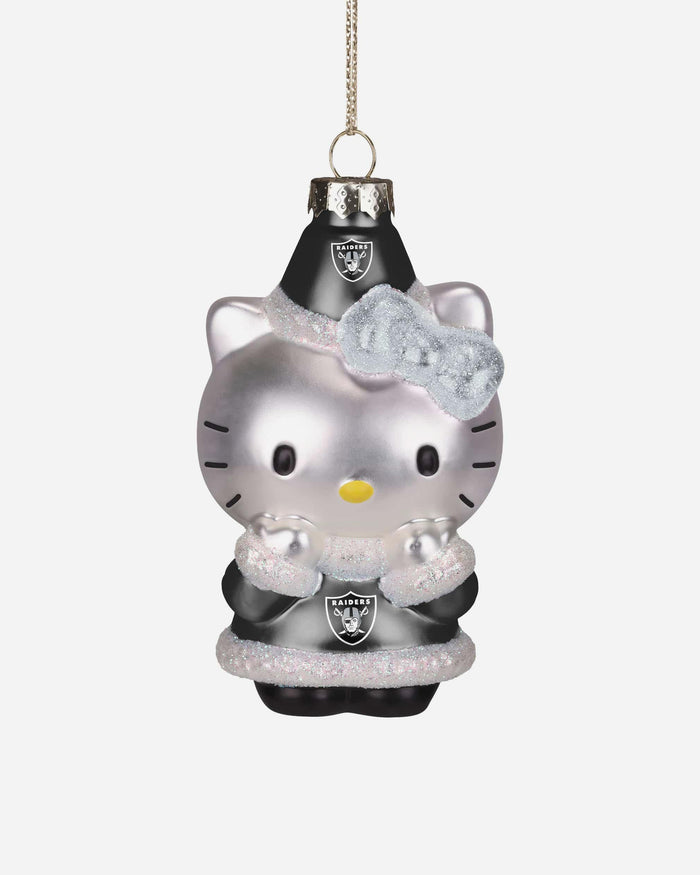 Las Vegas Raiders Hello Kitty® Glitter Ornament FOCO - FOCO.com