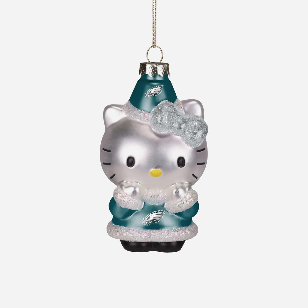 Philadelphia Eagles Hello Kitty® Glitter Ornament FOCO - FOCO.com