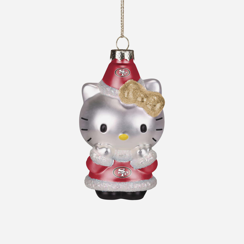 San Francisco 49ers Hello Kitty® Glitter Ornament FOCO