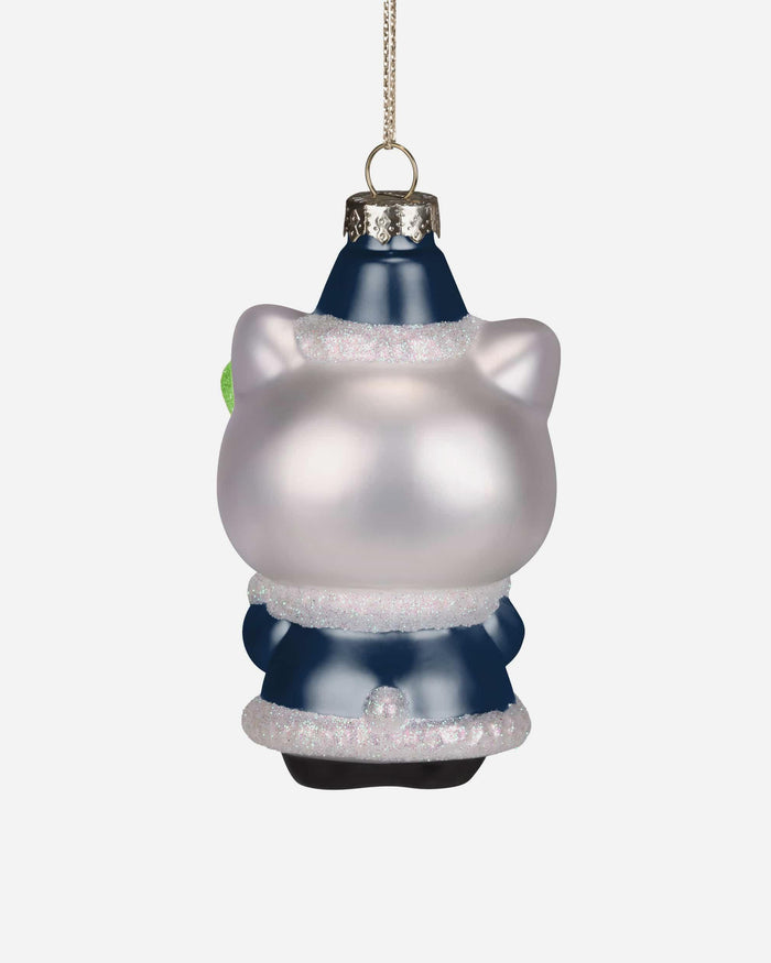 Seattle Seahawks Hello Kitty® Glitter Ornament FOCO - FOCO.com
