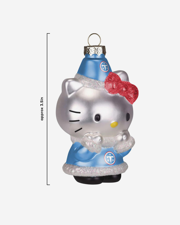 Tennessee Titans Hello Kitty® Glitter Ornament FOCO - FOCO.com
