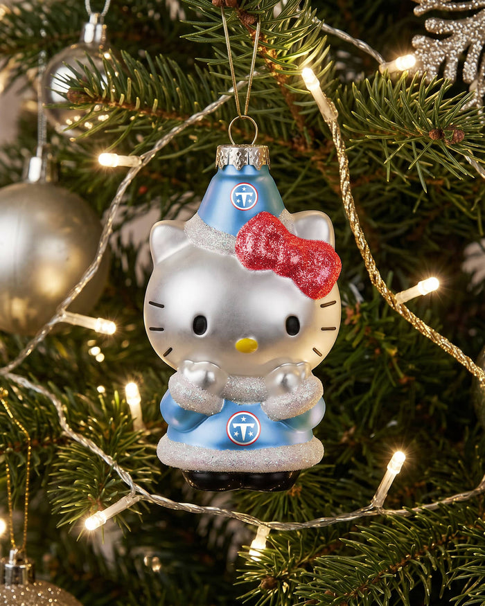 Tennessee Titans Hello Kitty® Glitter Ornament FOCO - FOCO.com