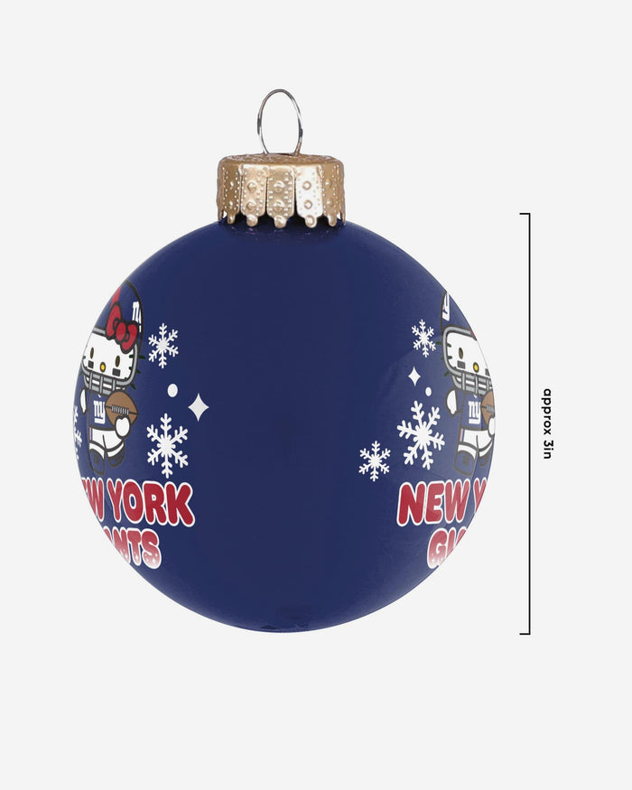 New York Giants Hello Kitty® Glass Ball Ornament FOCO - FOCO.com