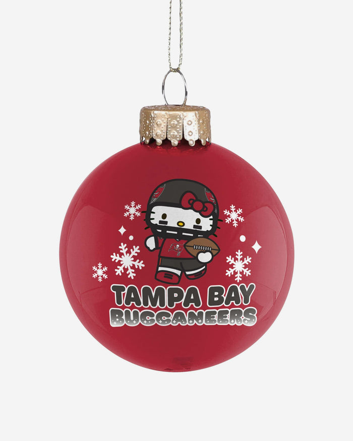 Tampa Bay Buccaneers Hello Kitty® Glass Ball Ornament FOCO - FOCO.com