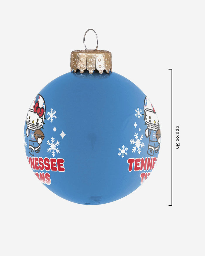 Tennessee Titans Hello Kitty® Glass Ball Ornament FOCO - FOCO.com