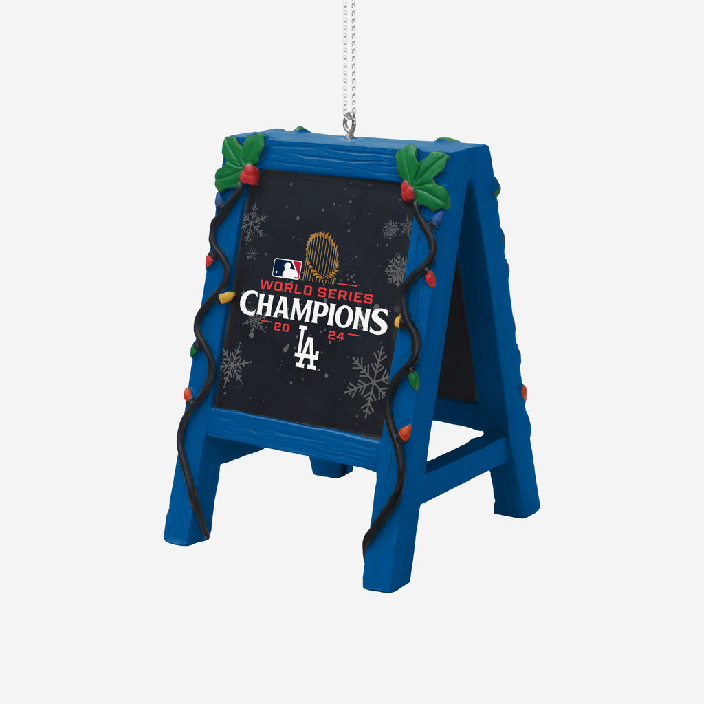 Los Angeles Dodgers 2024 World Series Champions Chalkboard Sign Ornament FOCO - FOCO.com