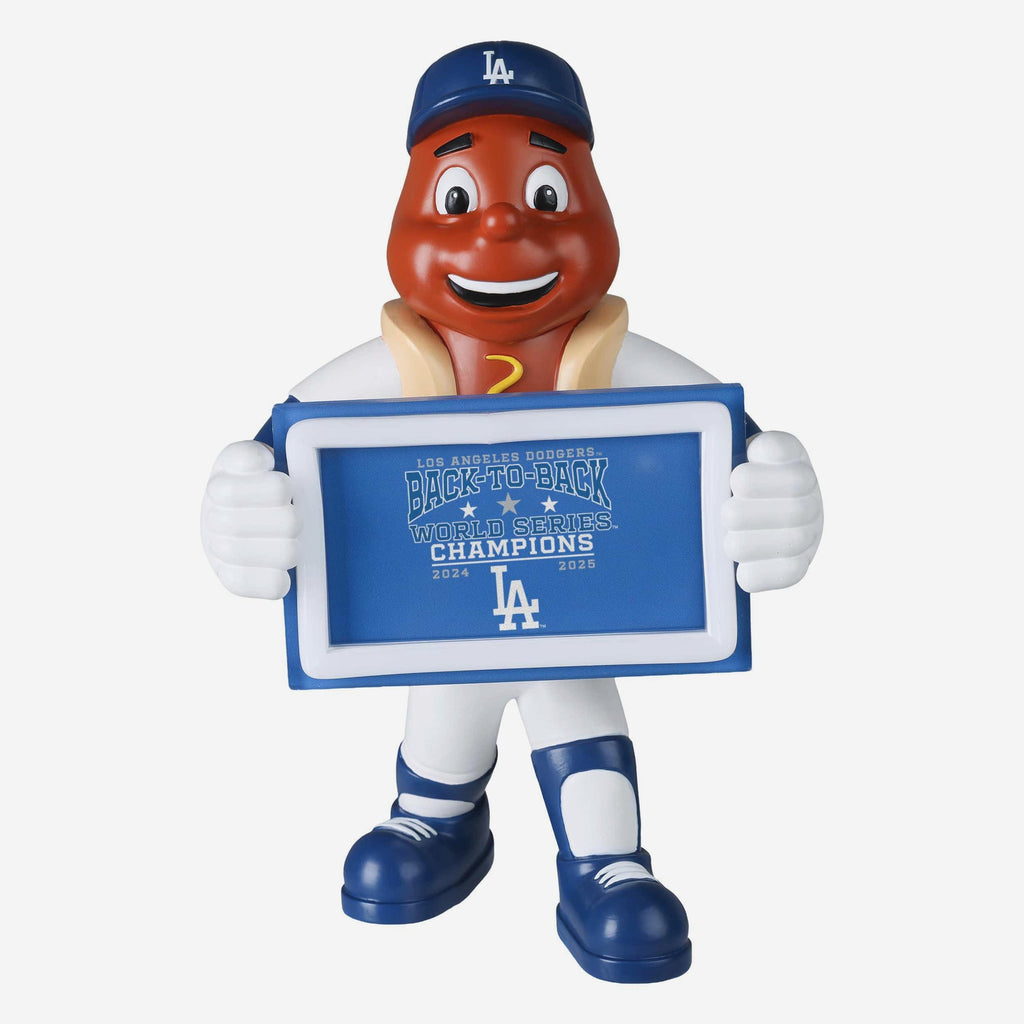 Los Angeles Dodgers 2025 Back To Back World Series Champions Mascot Holding Neon Sign FOCO - FOCO.com