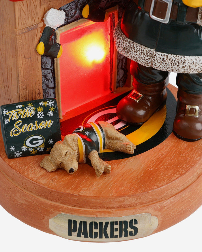 Green Bay Packers Santa Fireplace Figurine FOCO - FOCO.com