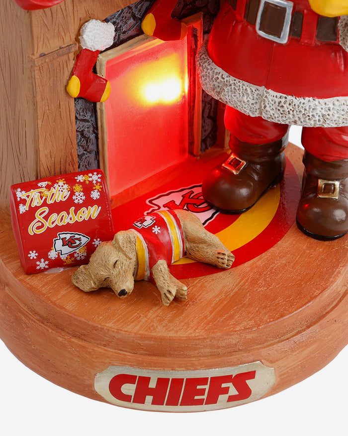 Kansas City Chiefs Santa Fireplace Figurine FOCO - FOCO.com