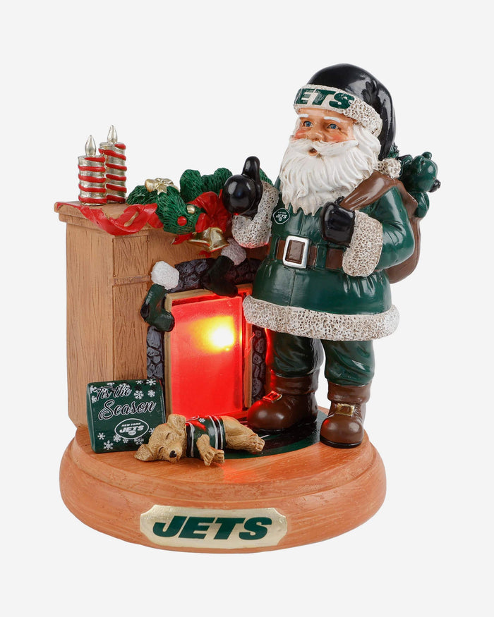 New York Jets Santa Fireplace Figurine FOCO - FOCO.com