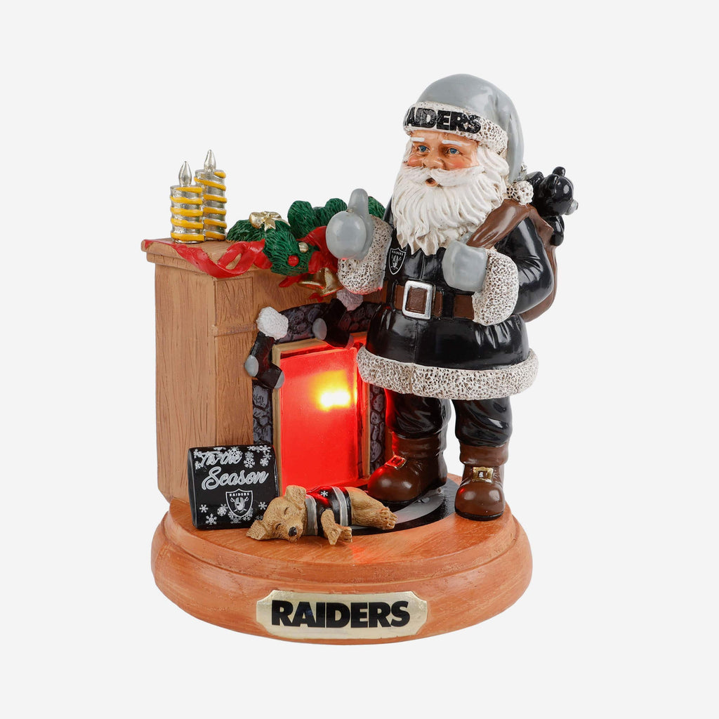 Las Vegas Raiders Santa Fireplace Figurine FOCO - FOCO.com