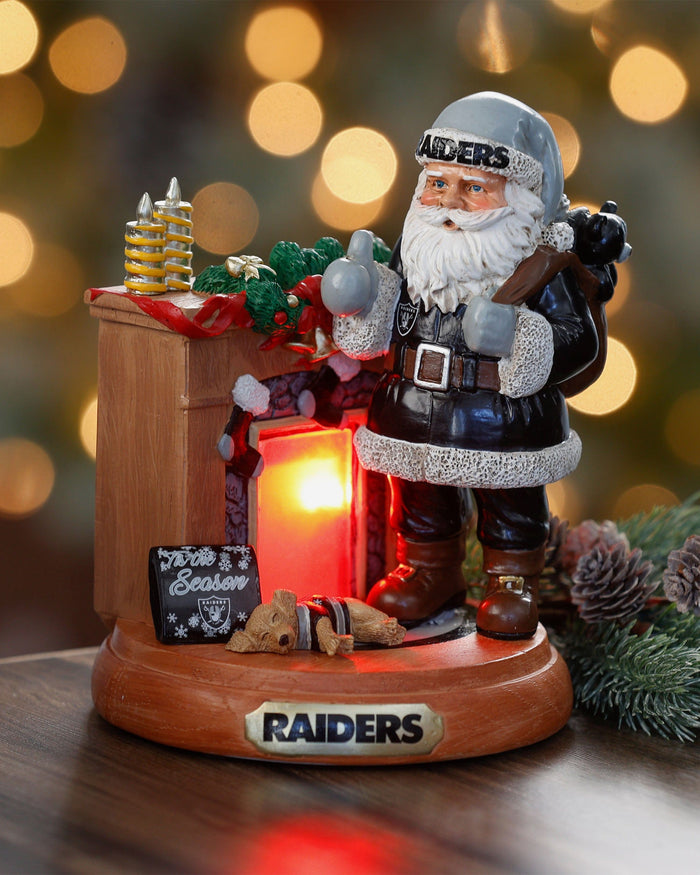 Las Vegas Raiders Santa Fireplace Figurine FOCO - FOCO.com