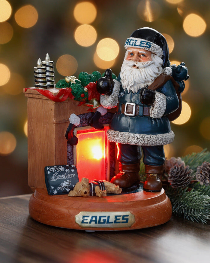 Philadelphia Eagles Santa Fireplace Figurine FOCO - FOCO.com