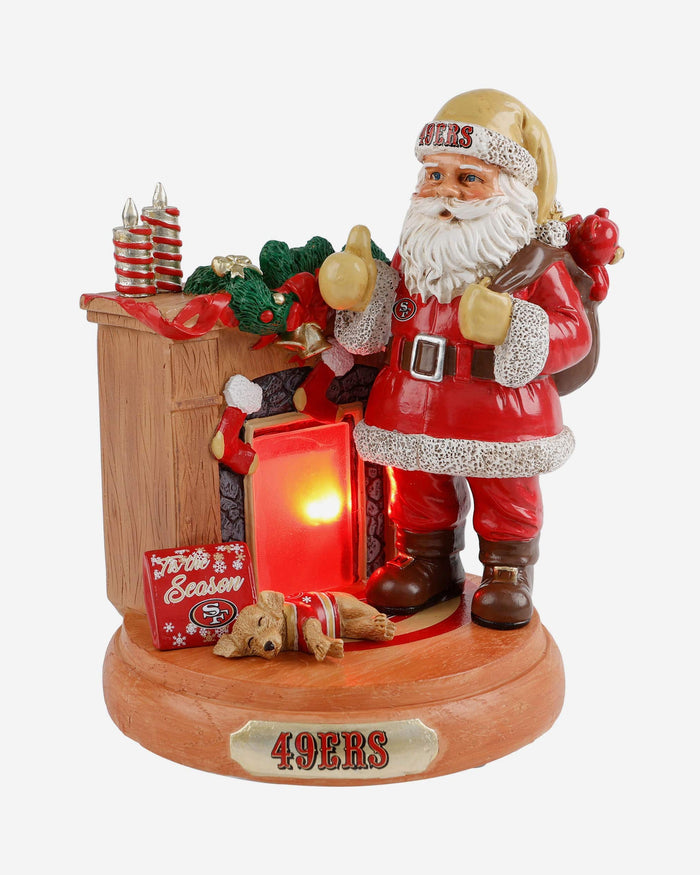 San Francisco 49ers Santa Fireplace Figurine FOCO - FOCO.com