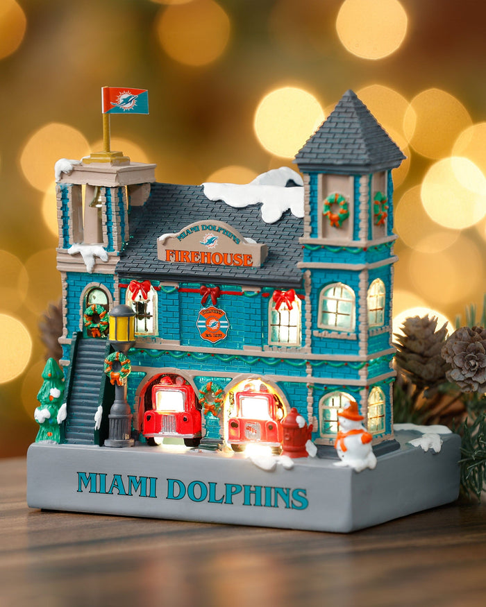 Miami Dolphins Light Up Resin Team Firehouse FOCO - FOCO.com