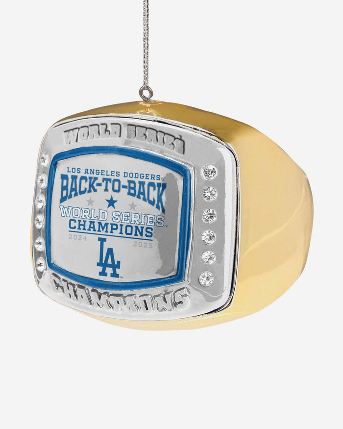Los Angeles Dodgers 2025 Back To Back World Series Champions Ring Ornament FOCO - FOCO.com