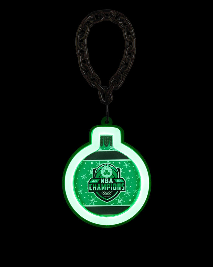 Boston Celtics 2024 NBA Champions Neon Light Up Ornament With Chain FOCO - FOCO.com