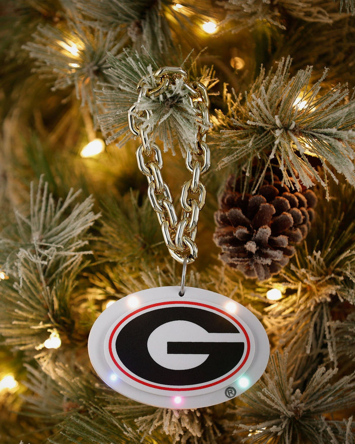 Georgia Bulldogs Big Logo Light Up Chain Ornament FOCO - FOCO.com