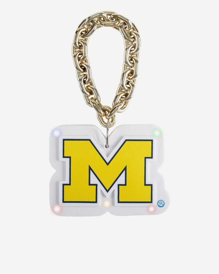 Michigan Wolverines Big Logo Light Up Chain Ornament FOCO - FOCO.com