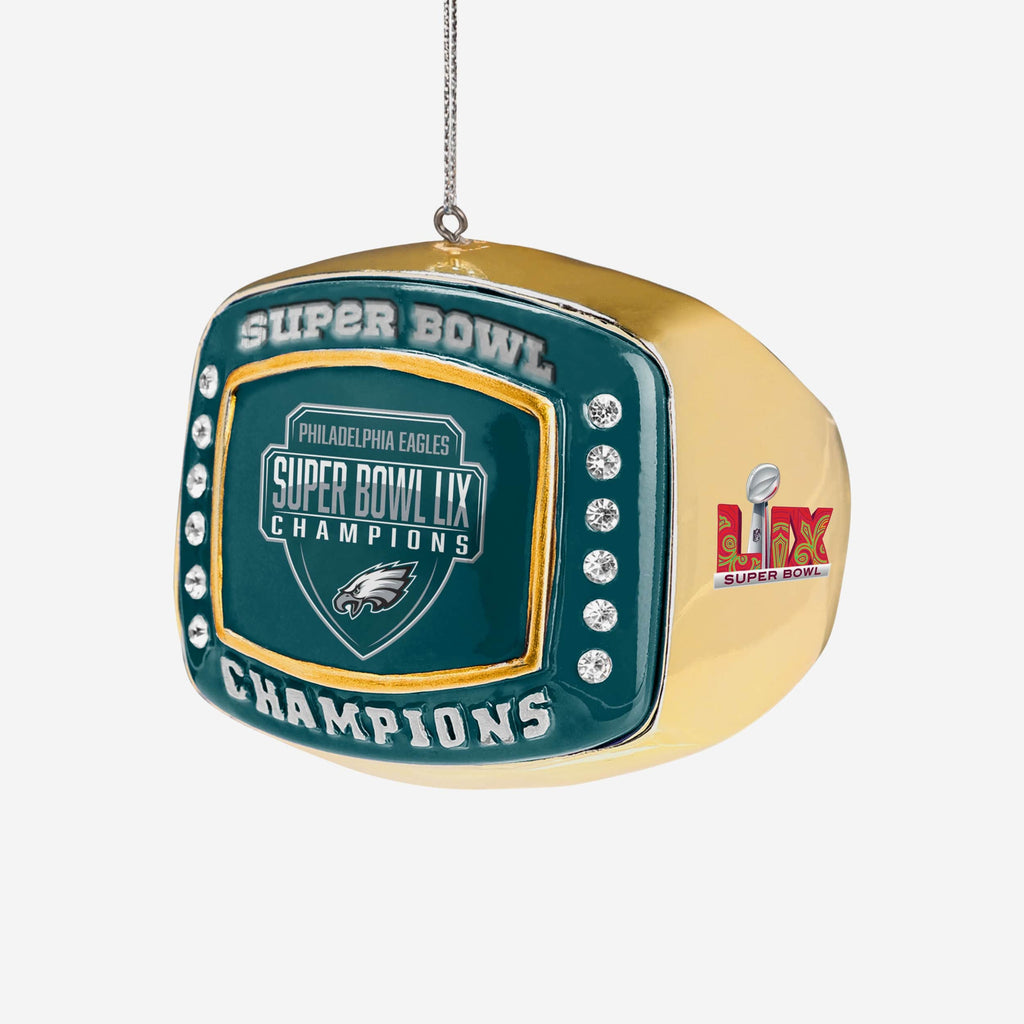 Philadelphia Eagles Super Bowl LIX Champions Ring Ornament FOCO - FOCO.com