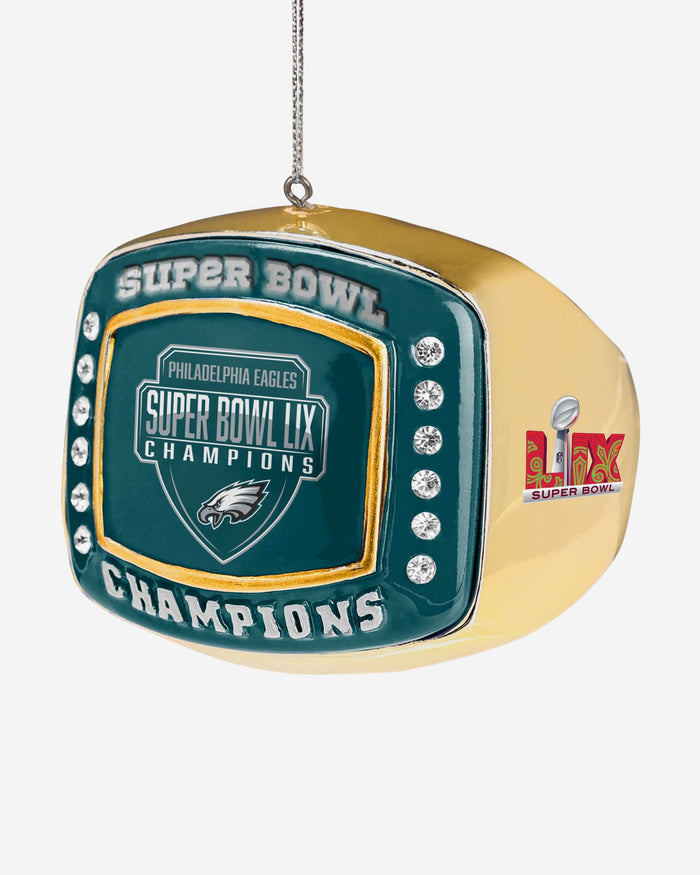 Philadelphia Eagles Super Bowl LIX Champions Ring Ornament FOCO - FOCO.com