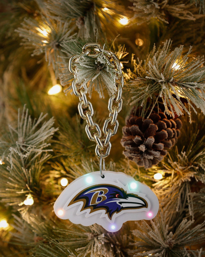 Baltimore Ravens Big Logo Light Up Chain Ornament FOCO - FOCO.com