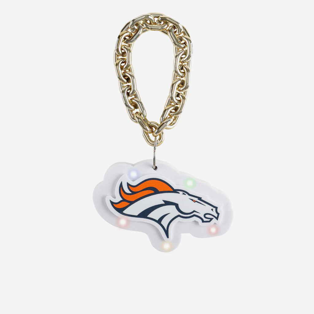 Denver Broncos Big Logo Light Up Chain Ornament FOCO - FOCO.com