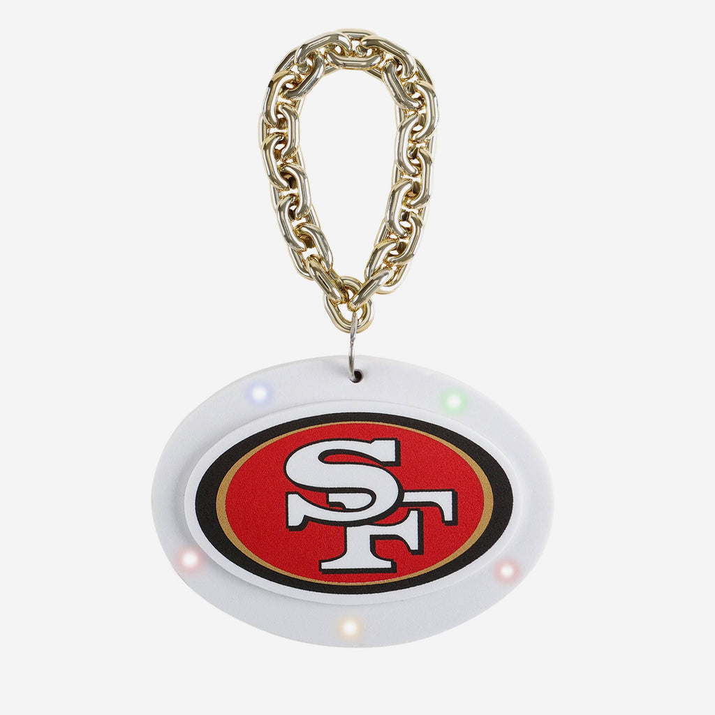 San Francisco 49ers Big Logo Light Up Chain Ornament FOCO - FOCO.com