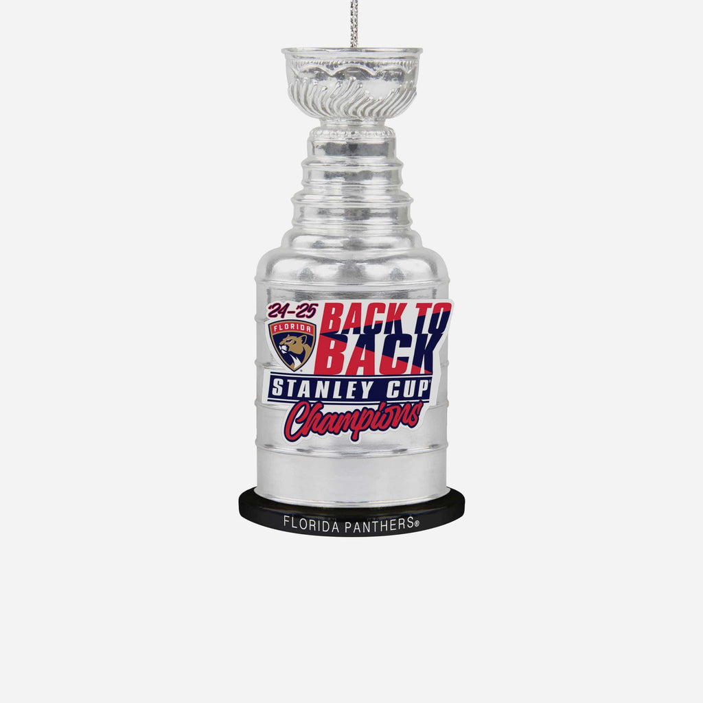 Florida Panthers 2025 Back To Back Stanley Cup Champions Trophy Ornament FOCO - FOCO.com
