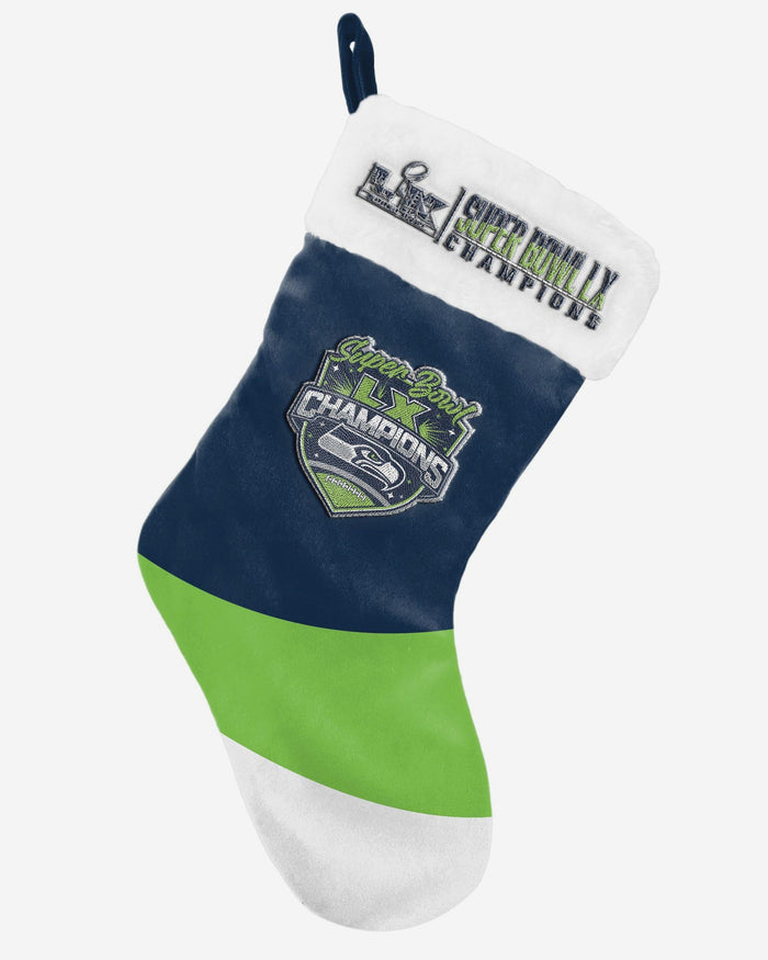 Seattle Seahawks Super Bowl LX Champions Stocking FOCO - FOCO.com