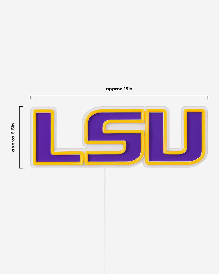 LSU Tigers LED Neon Light Up Team Logo Sign FOCO - FOCO.com