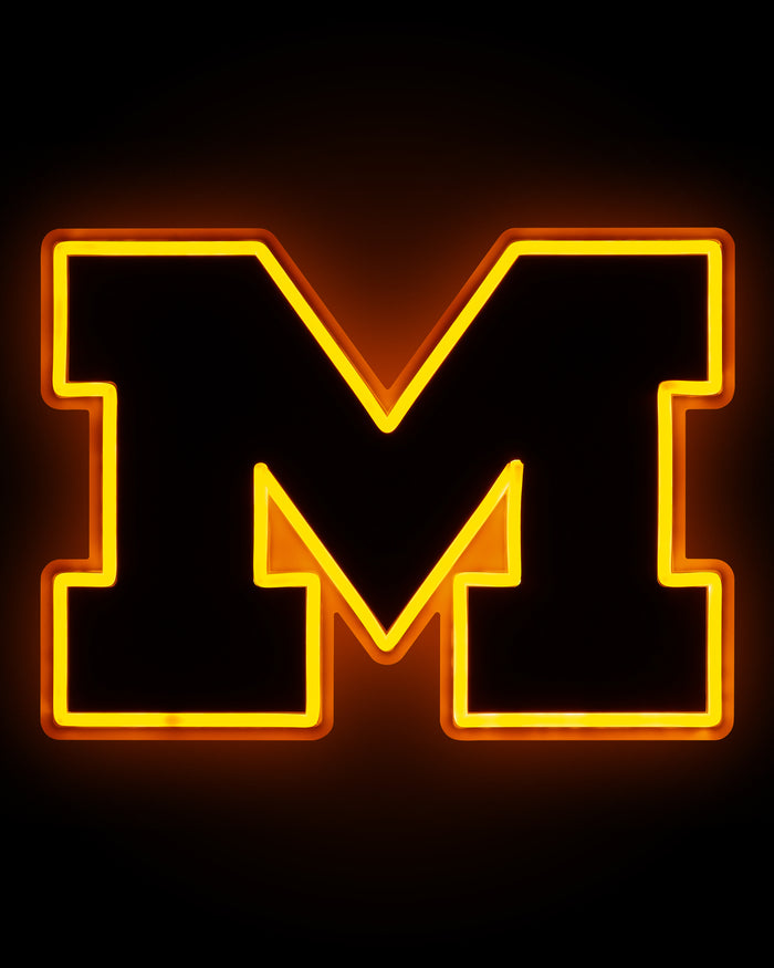 Michigan Wolverines LED Neon Light Up Team Logo Sign FOCO - FOCO.com