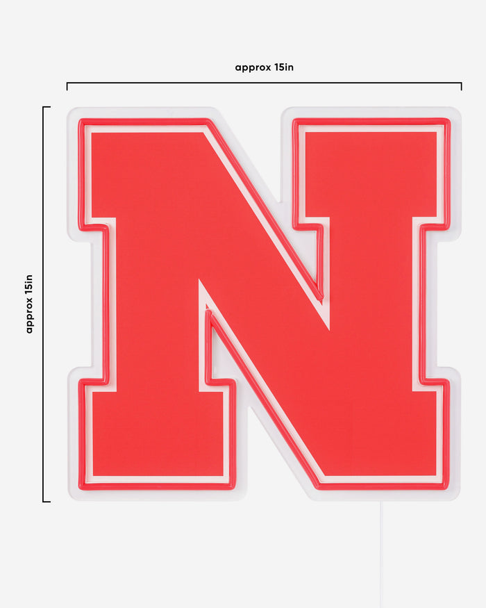 Nebraska Cornhuskers LED Neon Light Up Team Logo Sign FOCO - FOCO.com