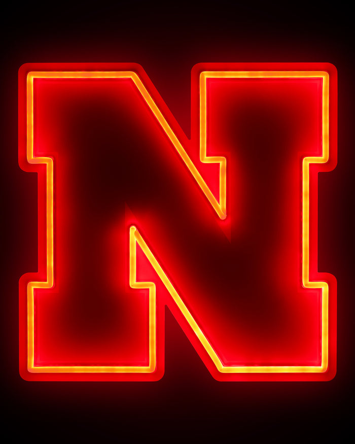 Nebraska Cornhuskers LED Neon Light Up Team Logo Sign FOCO - FOCO.com