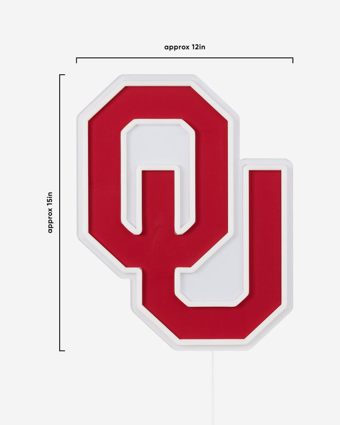 Oklahoma Sooners LED Neon Light Up Team Logo Sign FOCO - FOCO.com