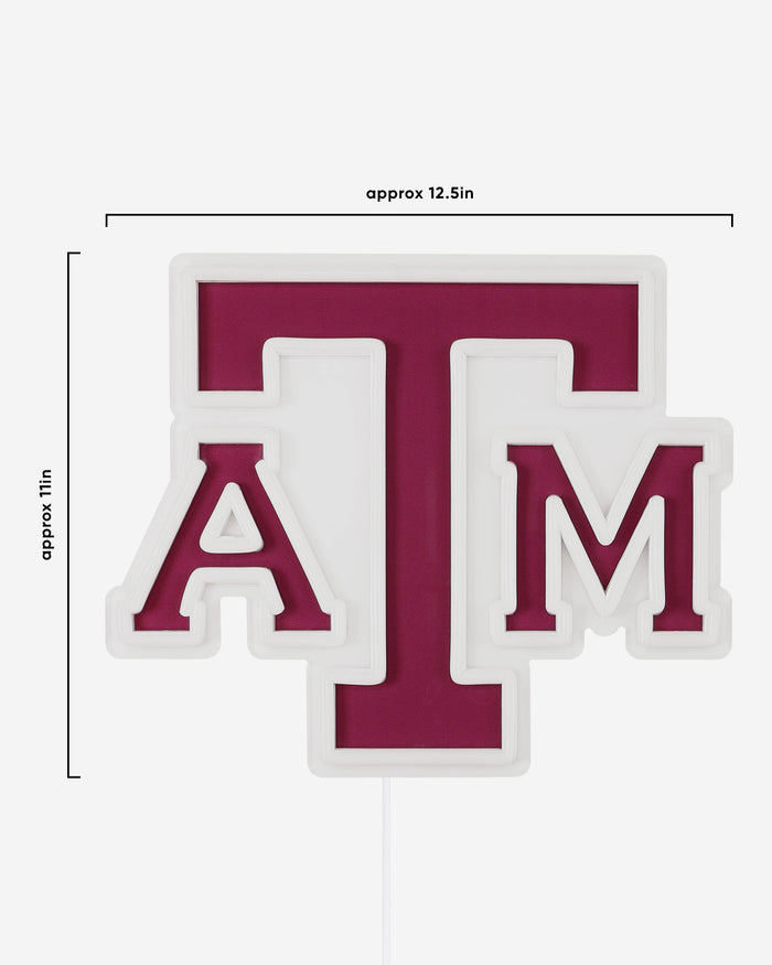 Texas A&M Aggies LED Neon Light Up Team Logo Sign FOCO - FOCO.com