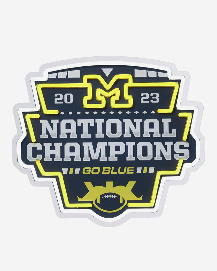 Michigan Wolverines 2023 Football National Champions LED Neon Sign FOCO - FOCO.com