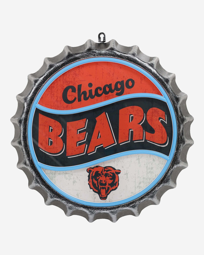 Chicago Bears LED Neon Backlit Bottle Cap Wall Sign FOCO - FOCO.com