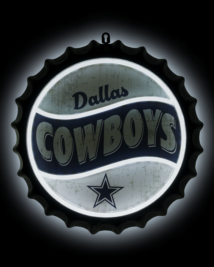 Dallas Cowboys LED Neon Backlit Bottle Cap Wall Sign FOCO - FOCO.com
