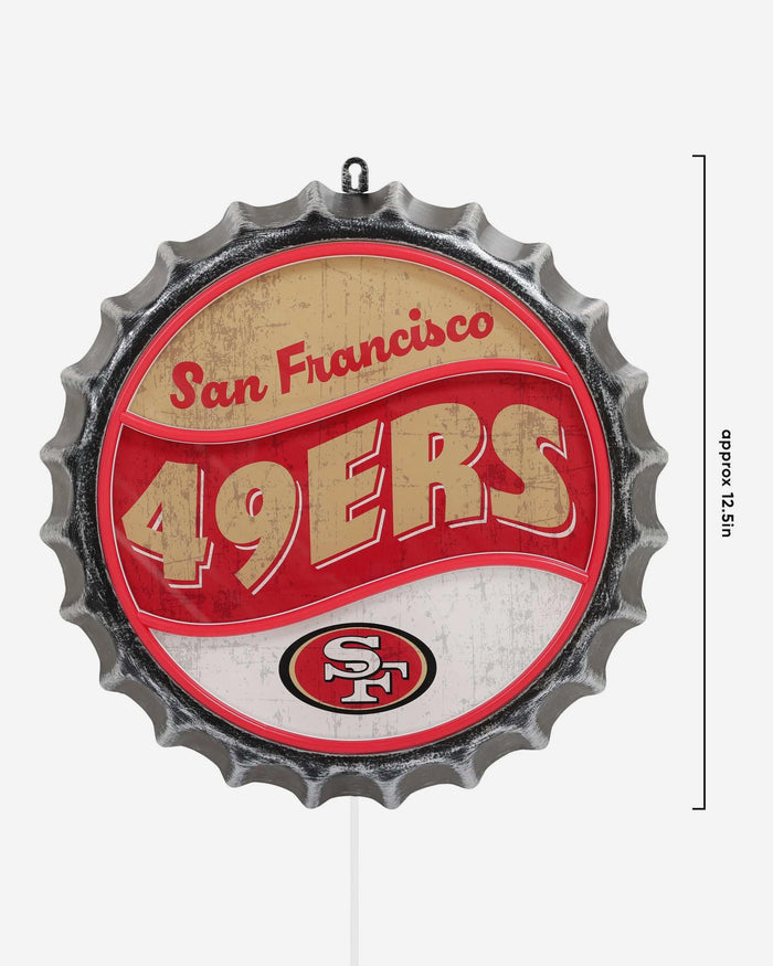 San Francisco 49ers LED Neon Backlit Bottle Cap Wall Sign FOCO - FOCO.com