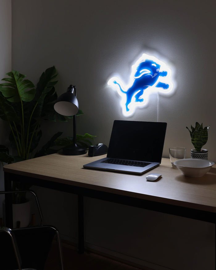 Detroit Lions LED Neon Light Up Team Logo Sign FOCO - FOCO.com